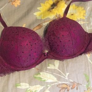 32A Purple rhinestone Victoria secret bra